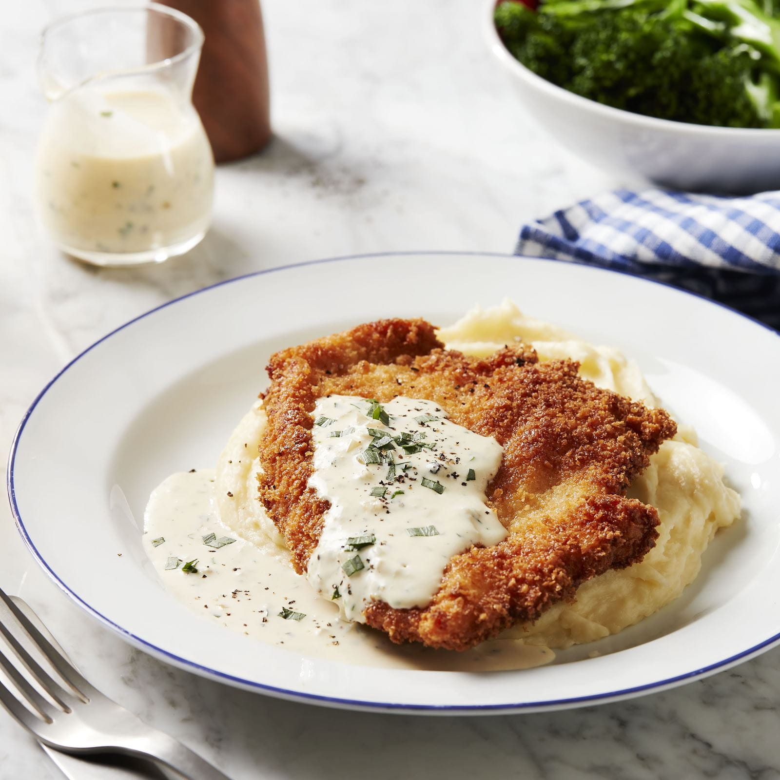 recipe image Chicken Schnitzel with Creamy Tarragon Sauce